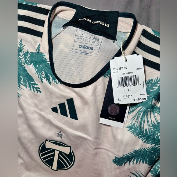 Adidas Portland Timbers soccer jersey men’s size large slim fit NWT - Picture 2 of 4
